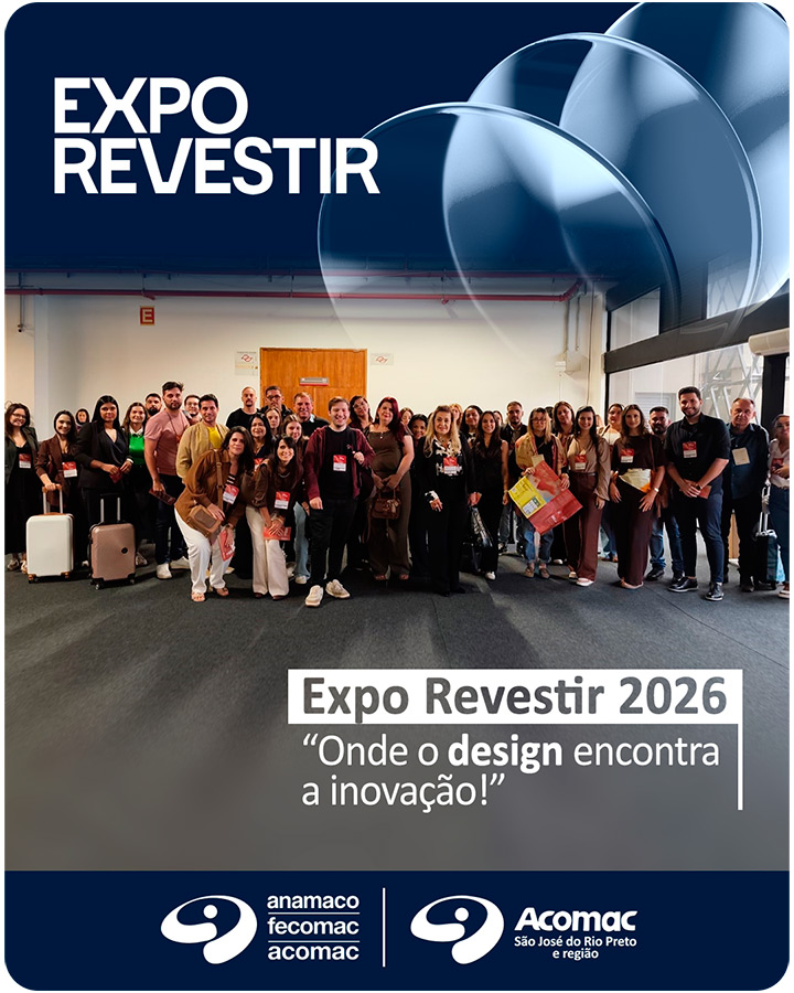Acomac Rio Preto marca presença na Expo Revestir 2026 - Onde o Design encontra a Inovação!